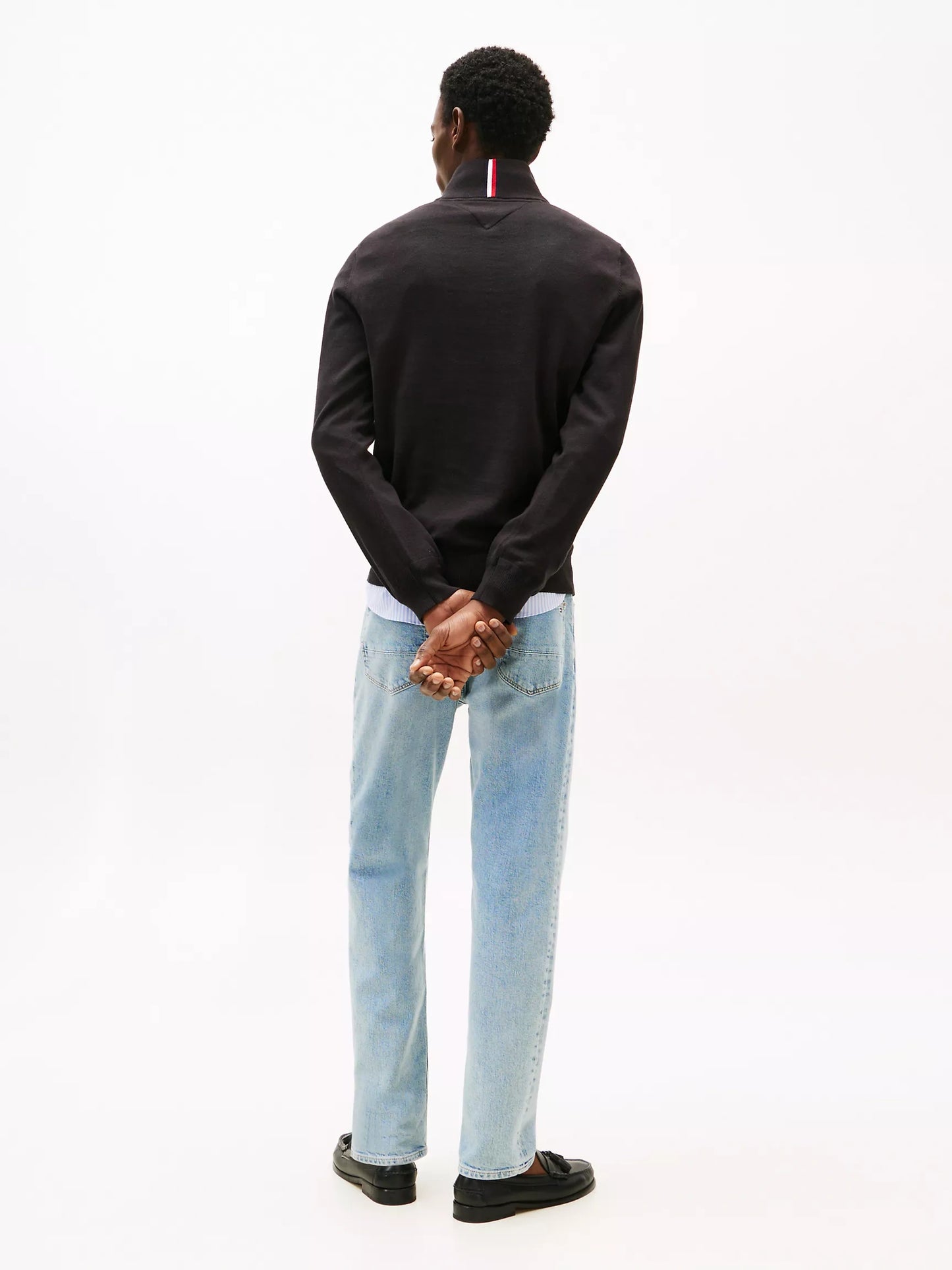 Buzo Tommy Hilfiger Medio Cierre – Negro 100% Original