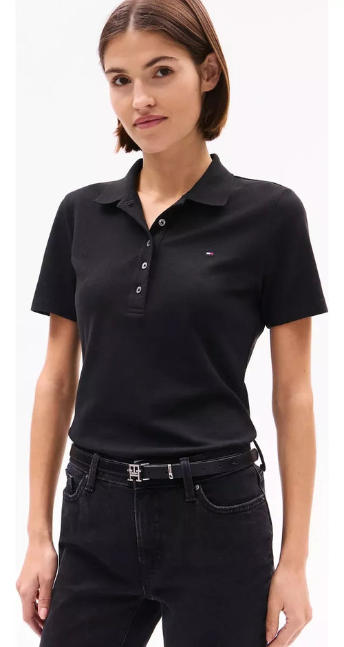 Polo Tommy Hilfiger para Mujer Color Negro Clásico – Original 100%
