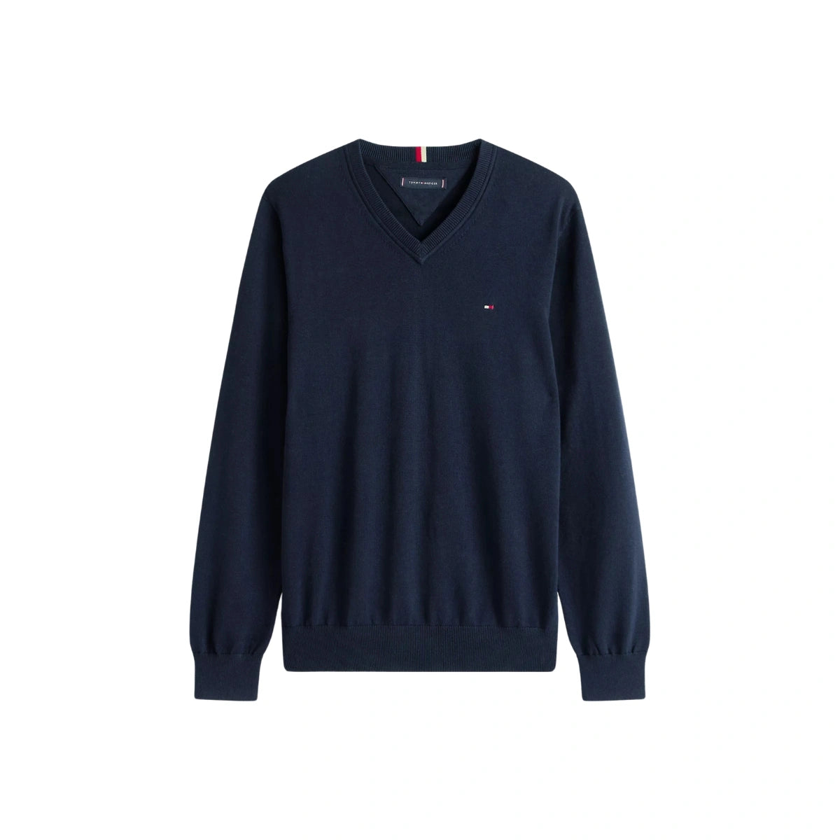 Buso Suéter Cuello V Hombre Tommy Hilfiger 100 Algodón Elegancia Y Confort
