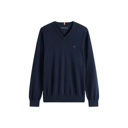 Buso Suéter Cuello V Hombre Tommy Hilfiger 100 Algodón Elegancia Y Confort