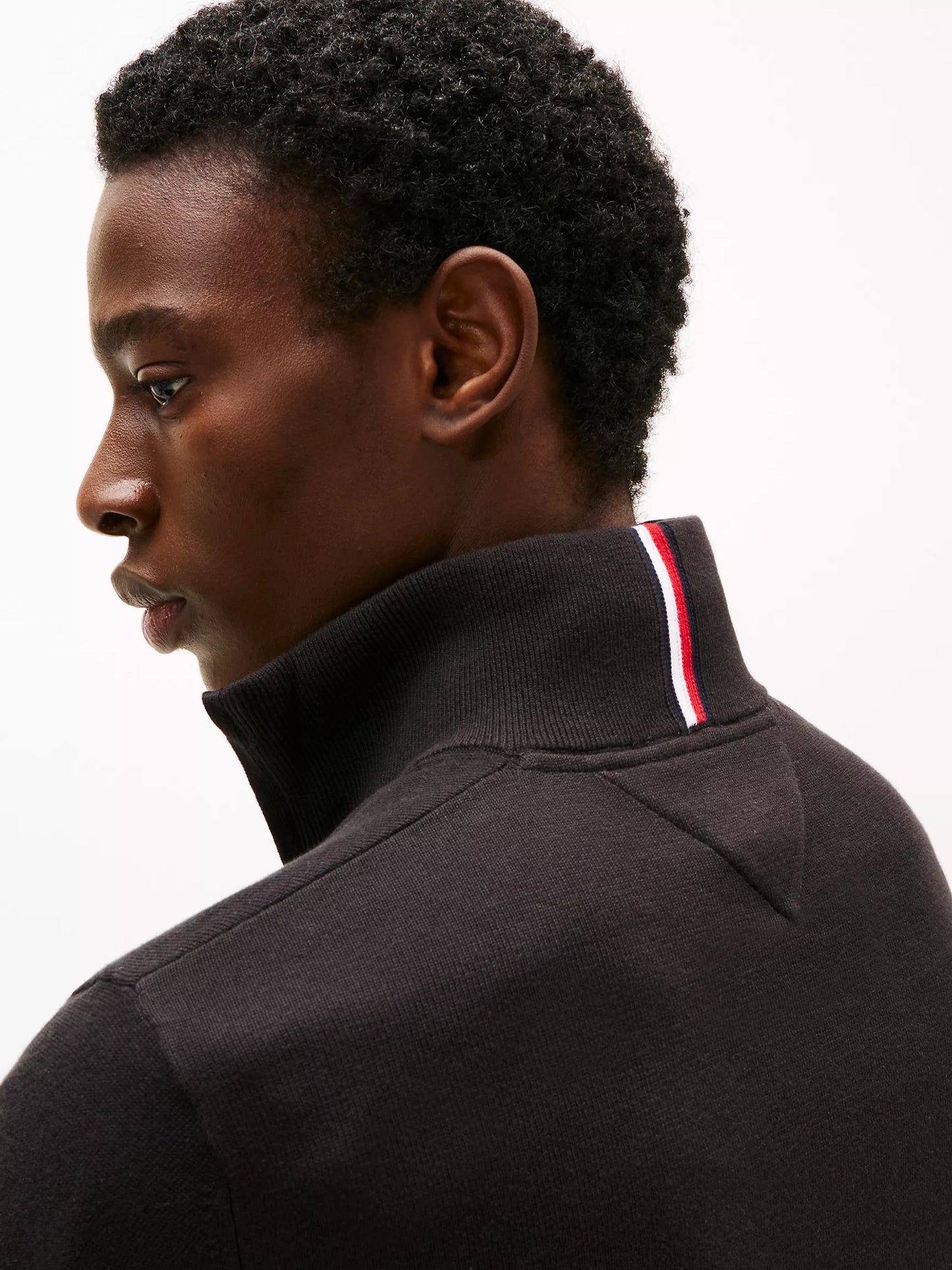 Buzo Tommy Hilfiger Medio Cierre – Negro 100% Original