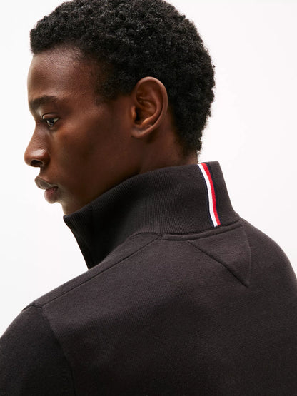 Buzo Tommy Hilfiger Medio Cierre – Negro 100% Original