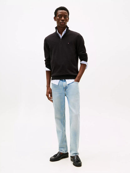 Buzo Tommy Hilfiger Medio Cierre – Negro 100% Original