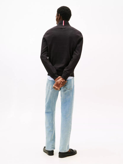 Buzo Tommy Hilfiger Medio Cierre – Negro 100% Original