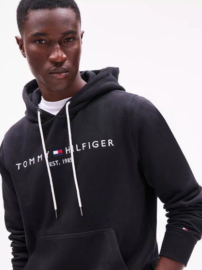 Hoodie Tommy Hilfiger Negro Bordado – Original 100%