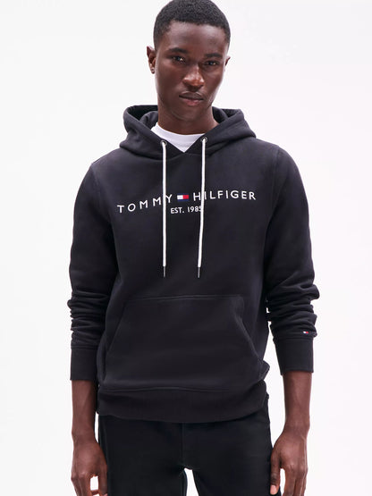 Hoodie Tommy Hilfiger Negro Bordado – Original 100%
