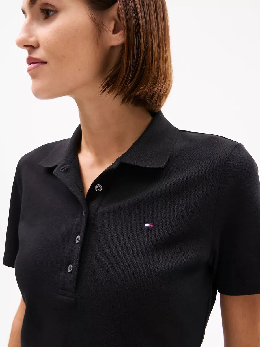 Polo Tommy Hilfiger para Mujer Color Negro Clásico – Original 100%